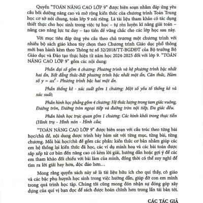 Toán Nâng Cao 9 ( Dùng cho các bộ sách SGK hiện hành )