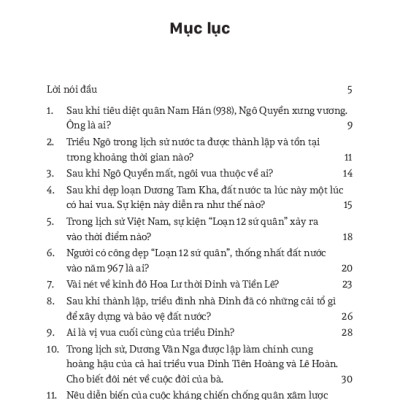 Hỏi Đáp Lịch Sử Việt Nam, Tập 2: Nước Việt Nam Dưới Đời Ngô, Đinh, Tiền Lê, Lý, Trần, Hồ