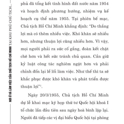 Nơi ở và làm việc của Chủ tịch Hồ Chí Minh tại Khu Phủ Chủ tịch - Hà Nội - bản in 2025