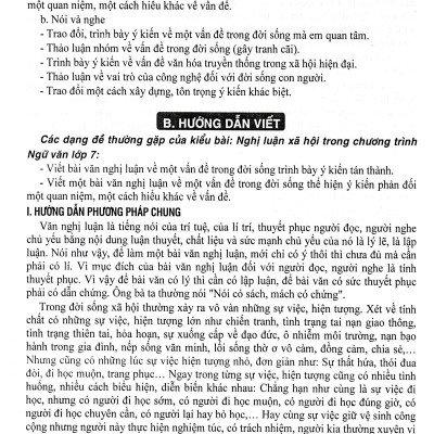 HƯỚNG DẪN NÓI VÀ VIẾT VĂN NGHỊ LUẬN XÃ HỘI - NGHỊ LUẬN VĂN HỌC LỚP 7 (BIÊN SOẠN THEO CHƯƠNG TRÌNH GDPT MỚI) - HA