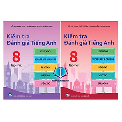 Sách - Combo Kiểm tra đánh giá Tiếng Anh 8 - Tập 1 + 2 (KP)
