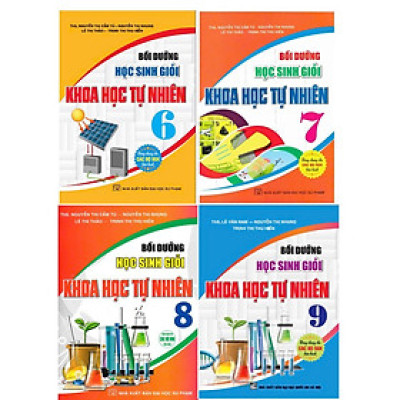 Sách - Combo 4 cuốn: Bồi dưỡng học sinh giỏi Khoa Học Tự Nhiên 6+7+8+9 ( Dùng chung cho các bộ SGK hiện hành)