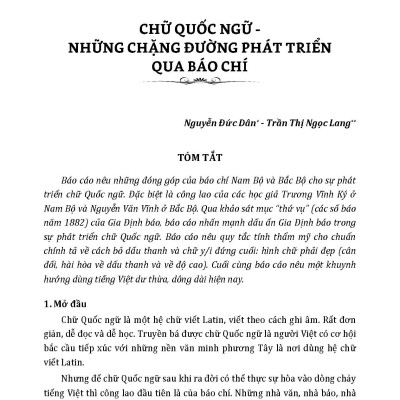 CHỮ QUỐC NGỮ, Quyển 2 - Những Đóng Góp Vào Văn Hóa Việt Nam