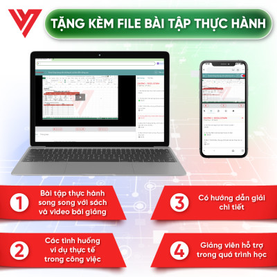 Combo 3 Sách Excel - Word - PowerPoint Ứng Dụng Văn Phòng Có Kèm Khoá Học Online ĐÀO TẠO TIN HỌC
