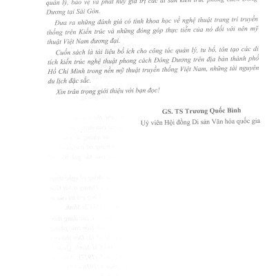 Nghệ Thuật Trang Trí Truyền Thống Trên Kiến Trúc Phong Cách Kiến Trúc Đông Dương Ở Sài Gòn