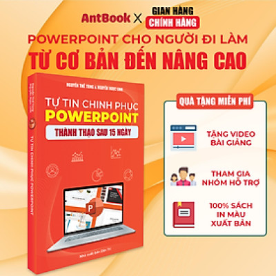 Sách PowerPoint Tin Học Văn Phòng Từ Cơ Bản Đến Nâng Cao Cho Người Đi Làm + Tặng Kèm Video Hướng Dẫn