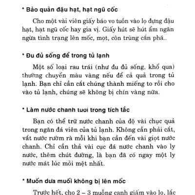 Mẹo Vặt Trong Nhà Bếp