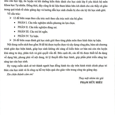 Sách - 38 Đề Thi Học Sinh Giỏi Khoa Học Tự Nhiên Lớp 8 (Biên Soạn Theo Cấu Trúc Mới - Dùng Chung Cho Các Bộ SGK Hiện Hành)