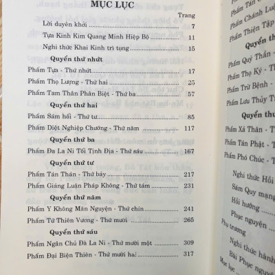 Sách - Kinh Kim Quang Minh Hiệp Bộ (Bìa cứng tặng kèm bao sách - giấy chống lóa)