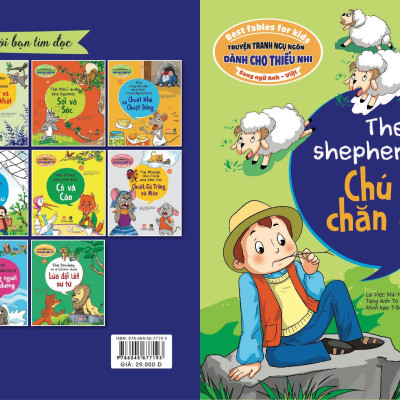 Truyện tranh ngụ ngôn dành cho thiếu nhi ( Song ngữ Anh- việt ) Chú bé chăn cừu