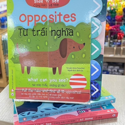 Combo  tương tác Song ngữ  Slide and see cho bé học Tiếng Anh - Bản Quyền