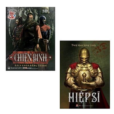 CKC- Sách Huy Hoàng- Combo 2 Cuốn Bách Khoa Bằng Tranh - Chiến Binh (Hình Minh Họa 3D)+Bách Khoa Bằng Tranh - Hiệp Sĩ (Hình Minh Họa 3D)