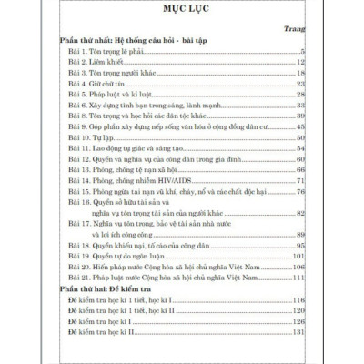 Kiểm tra, đánh giá giáo dục công dân 8 (dùng chung cho các bộ sgk hiện hành)