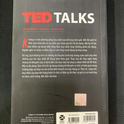 Hùng Biện Kiểu Ted 1 - TED TALKS: Bí quyết diễn thuyết trước đám đông "chuẩn" TED - Chris Anderson - Hồng Hạnh dịch - (bìa mềm)