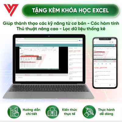 Combo 3 Sách Excel - Word - PowerPoint Ứng Dụng Văn Phòng Có Kèm Khoá Học Online ĐÀO TẠO TIN HỌC