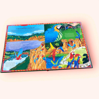 Sách cho bé - Vòng Quanh Thế Giới Cùng Mẹ Thiên Nhiên - Sách tranh, bìa cứng, khổ lớn - Dành cho bé từ 4 tuổi