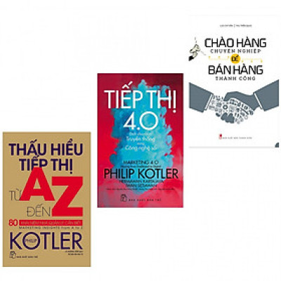 Combo thấu hiểu tiếp thị từ A-Z+thấu hiểu tiếp thị 4.0+chào hàng chuyên nghiệp để bán hàng(bản đặc biệt tặng kèm bookmark AHA)