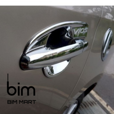 Bộ Ốp Hõm Cửa Dành Cho Xe Toyota Vios 2014 - 2018 Mạ Crom Cao Cấp