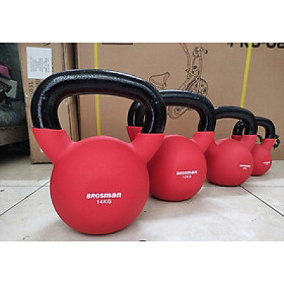Tạ bình vôi tập thể lực 12kg,14kg,16kg 1 quả, tạ bình tập squat, chân mông bằng gang bọc cao su bảo vệ nền nhà, an toàn khi sử dụng
