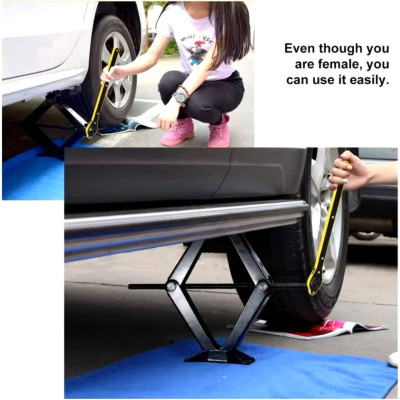 Kích Nâng Gầm 2 Tấn Loại Dày Cho Ô Tô, Xe Con, Xe Máy – Kèm Cờ Lê, Nhỏ Gọn, Tiện Dụng
