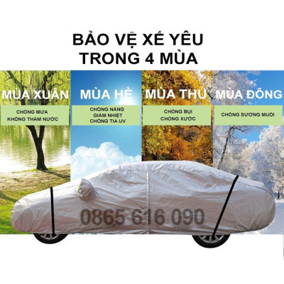 Bạt trùm xe ô tô bán tải TOYOTA HILUX vải dù oxford cao cấp, áo bạt phủ trùm che kín che nắng,mưa oto xe hơi 4 chỗ