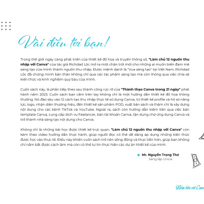 Sách Làm chủ 12 nguồn thu nhập với Canva cùng Richdad Lộc kèm khóa học online