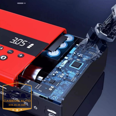 Kích Bình Ô Tô, Bộ Kích Ắc Quy Ô Tô Đa Năng 4IN1 Soulor Kích Điện Ô Tô, Bơm Lốp Ô Tô, Sạc Dự Phòng, Đèn Pin - Hàng Nhập Khẩu