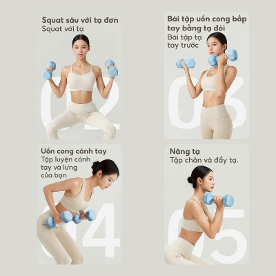 Tạ Tập Tay Nhựa 314 - 2KG Chuyên Tập Gym Yoga Pilates Thể Dục Tại Nhà