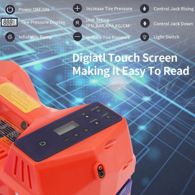 HÀNG CHÍNH HÃNG - Bộ nâng kích gầm điện, kiêm máy bơm lốp tự ngắt 2 trong 1. Thương hiệu Đức ROGTZ cao cấp TY-EHJ03