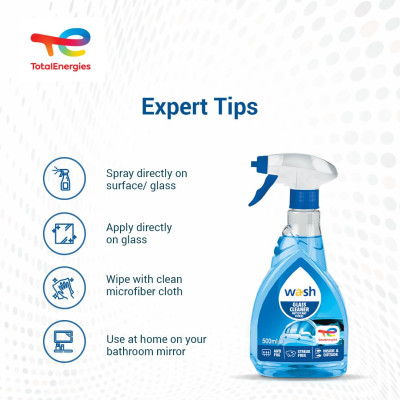 Chai xịt vệ sinh cửa kính và làm trong kính Total Energies TE-GC500 500ml - Rửa sạch vết bẩn, dầu mỡ, khôi phục lại độ trong suốt của kính