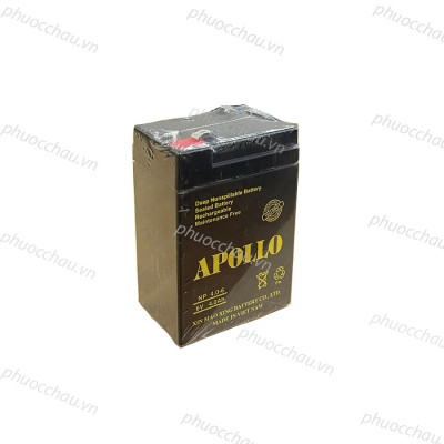 Ắc Quy Apollo NP4-6  6V-4AH, Bình ắc quy khô 6V cho xe điện trẻ em ,đèn khẩn cấp, quạt sạc