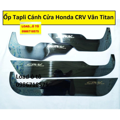 Ốp Tapli Cánh Cửa Xe Honda CRV 2022-2019 Vân Titan Cao Cấp, Chống Xước Cánh Cửa