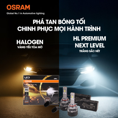 Combo 2 Bóng Đèn Led HL Premium Next Level OSRAM Dùng Cho Xe ô Tô Xe Máy Chân H1 H4 H19 H7 H11 HB3 HB4 HIR2 - Nhập Khẩu Chính Hãng