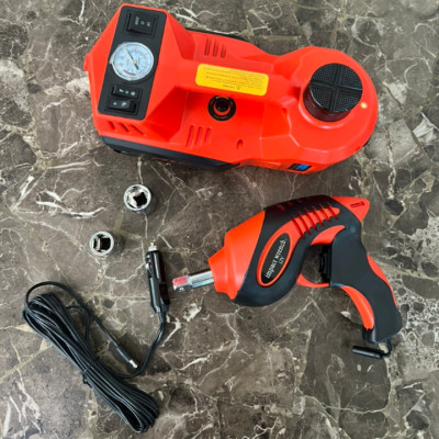 Bộ nâng kích gầm điện kiêm máy bơm lốp và máy siết ốc ô tô đa năng 3 trong 1 ROGTZ TY-003 - Hàng Nhập Khẩu