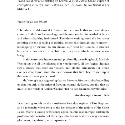 Do Not Disturb: The Story Of A Political Murder And An African Regime Gone Bad