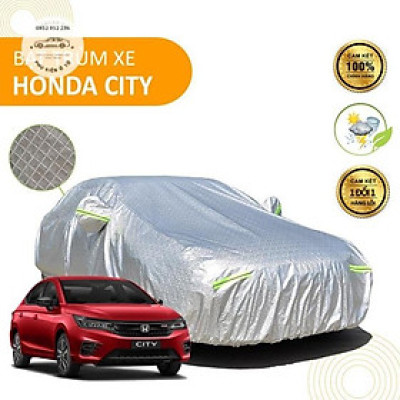 Bạt che phủ xe ô tô 5 chỗ HONDA CITY chống nắng mưa - bạt phủ ô tô 3 lớp chống nóng không thấm nước . .