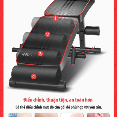 Ghế tập bụng cong có chốt gập SIT UP model 119 mới BG (hàng nhập khẩu)