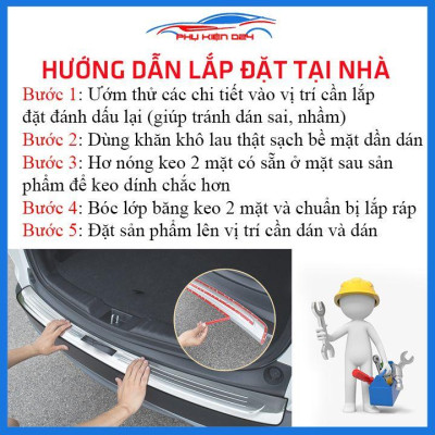 Ốp chống trầy cốp ngoài nhựa đen Mazda 3 2015-2016-2017-2018-2019 dán cốp sau chống xước trang trí xe