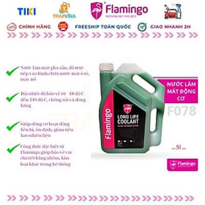 Nước làm mát ô tô Flamingo F078 - 5 lít - Hàng chính hãng