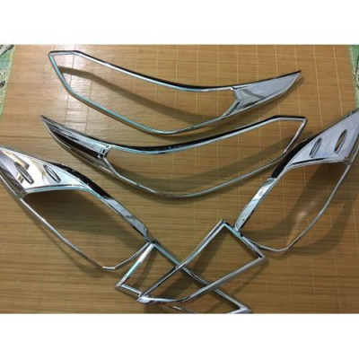 Full bo ốp đèn hậu pha dành cho vios fom 2019-nay mới nhất mạ crom cao cấp