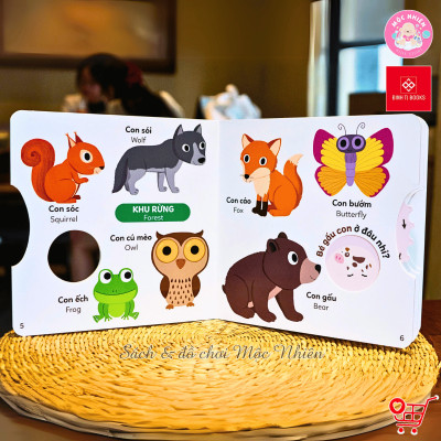 Sách tương tác - Xoay xoay xoay - Đi tìm... Dành cho bé từ 0-6 tuổi (Đinh Tị Books)