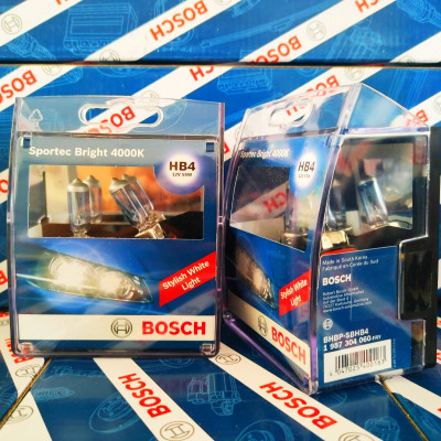 Bóng Đèn Tăng Sáng Bosch 9006 (HB4) 12V 65W Sportec Bright 4000K (Hộp 2 Bóng)