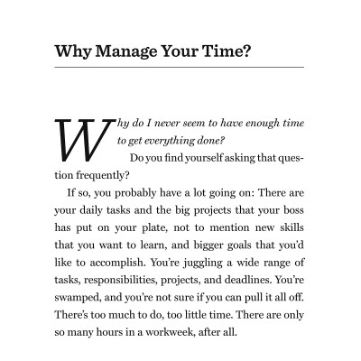 Harvard Business Review 20 Minute Manager Series Managing Time