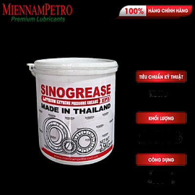 Mỡ Bôi Trơn MiennamPetro Sinogrease EP3 NLGI 3 2,5KG Bảo Vệ Ô Tô Công Nghiệp Cao Cấp