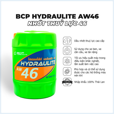 Nhớt Thuỷ Lực BCP Hydraulite AW46 / AW68 - Dầu thuỷ lực 46/68 cao cấp nhập khẩu Thái Lan