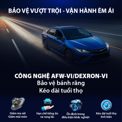 Nhớt Hộp Số Tự Động AISIN AFW-VI Dexron VI 4 Lít ATFDVI4S - Nhập Khẩu Chính Hãng