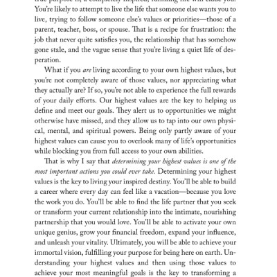 The Values Factor : The Secret to Creating an Inspired and Fulfilling Life