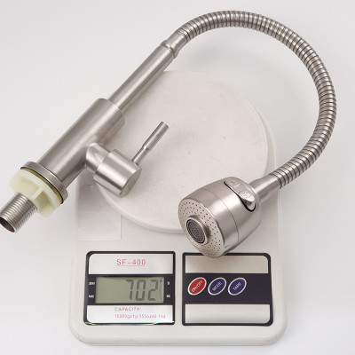 Vòi rửa chén lạnh Inox SUS 304, cần lò xo Eurolife EL-RC09 (Trắng vàng)