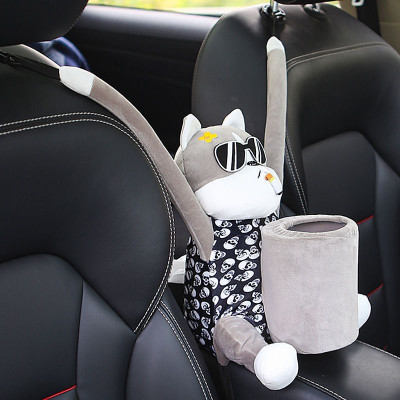 Gấu Bông Đựng Khăn Giấy và Sọt Rác Tiện Lợi hình gấu bông dễ thương trên xe ô tô
