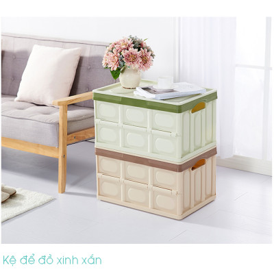 Hộp Đựng Đồ Để Cốp Xe Ô Tô Gấp Gọn | Hộp Đựng Đồ Để Xe Ô Tô Bằng Nhựa Gấp Gọn Tiện Dụng, Chống Nước, Gấp Gọn Không Tốn Diện Tích
